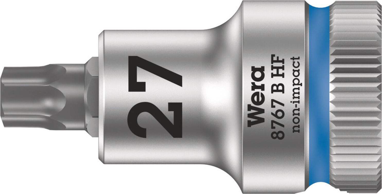 Wera 8767 B HF Torx-bit maat T27 3/8 inch staal 35 x 12 mm