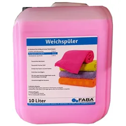 FABA Chemie 10 L Weichspüler rose für weiche Wäsche mit angenehm frischem Duft
