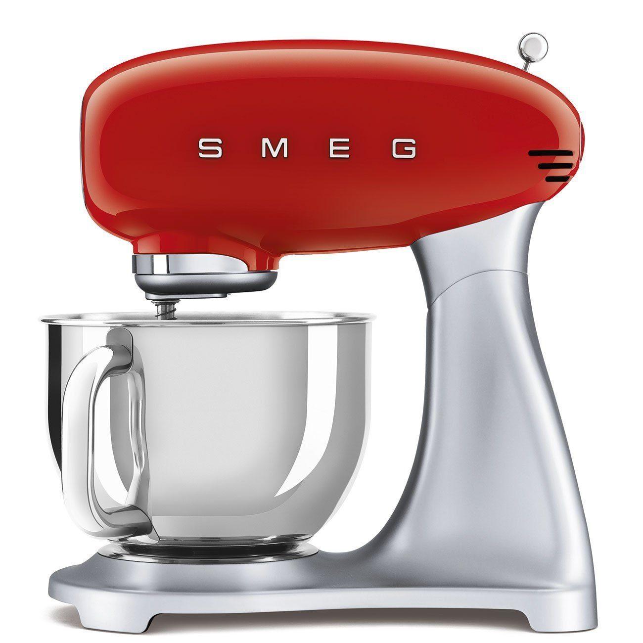 SMEG Küchenmaschine, Knetmaschine Rührmaschine mit Knethaken, 4,80 l Schüssel, Edelstahl Schüssel, 6 Stufen Bedienfreundlich Mischen Schlagen Kneten
