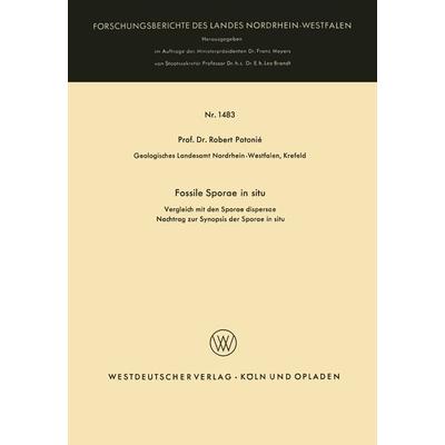 Fossile Sporae in situ, Taschenbuch von Robert Potonié, VS Verlag für Sozialwissenschaften, 978-3-663-00544-5
