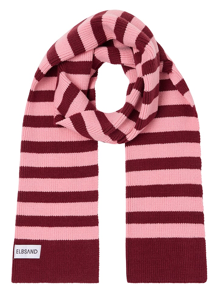 ELBSAND Schal "Noelle" in Rot/ Pink - onesize