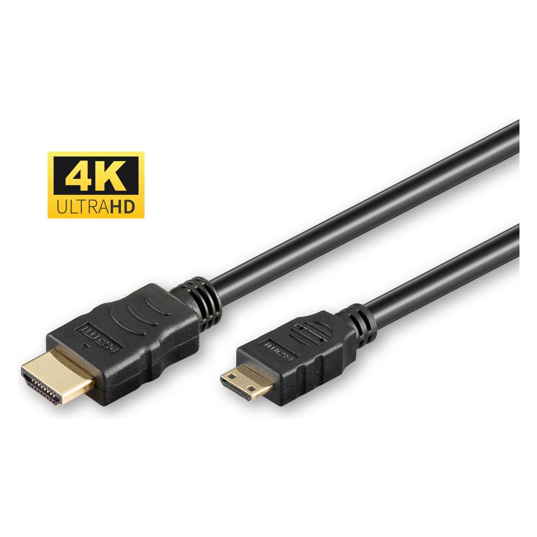 MicroConnect 2m HDMI/miniHDMI C 2m HDMI Mini-HDMI Schwarz HDMI-Kabel (HDM1919C2, VMC-15MHD, HTC) (2 m) (HDM1919C2)