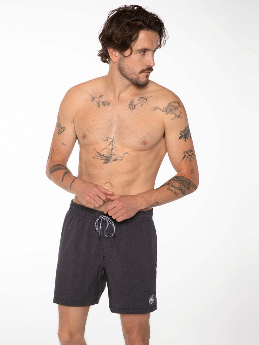 Badehose PROTEST "Badehose DAVEY", Herren, Gr. L, EURO, schwarz (true schwarz), Obermaterial: 100% Polyester PES., Badehosen Badehose true schwarz L, EURO