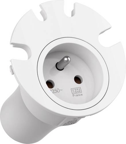 Bachmann 938.102 1fach Einbau-Steckdose drehbare Steckdosentöpfe Weiß