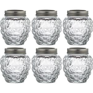 Kilner Einmachglas 0025.056 Beere, mit Schraubdeckel, 400 ml, zum Einkochen, luftdicht, Twist-Off, 6 Stück