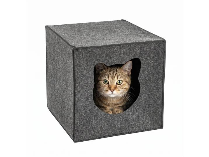 Katzenbett Höhle faltbar 33 x 33 x 37 cm anthrazit