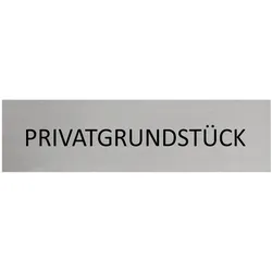 CombiCraft Aluminium Türschild Privatgrundstück 165x45mm mit 3M-Tape
