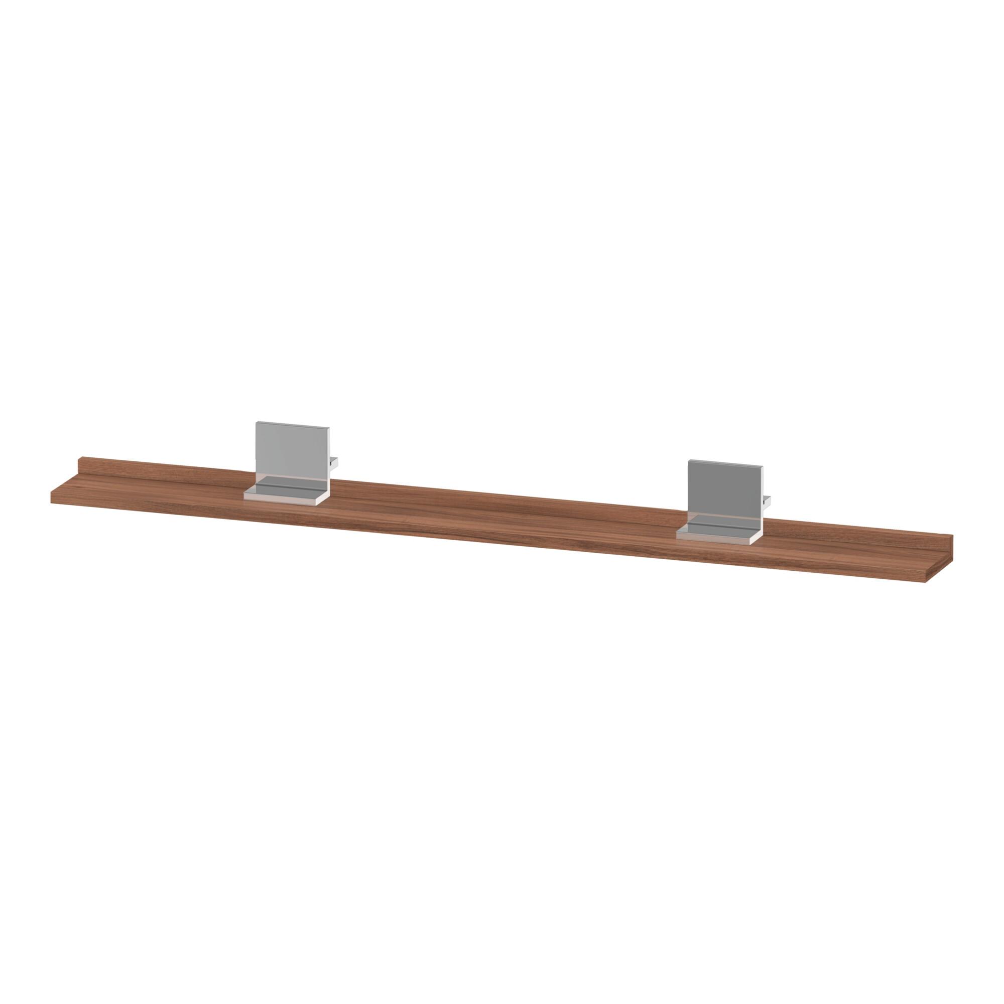 Duravit Spiegel-Ablage Sivida 125x65x3,6mm, Nussb Nat, montiert, chrom (SV7434010790000)