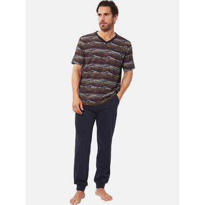 Schlafanzug BABISTA "Schlafanzug NERANDO", Herren, Gr. XXL, blau (dunkelblau), Obermaterial: 100% Baumwolle CO., Homewear-Sets Schlafanzug