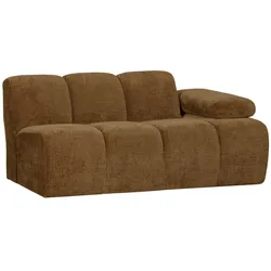 Modulsofa Mojo aus Flachcord, modern und flexibel, Honiggelb, 1,5-Sitzer mit Armlehne rechts