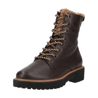 Schnürstiefelette PAUL GREEN "Paul Green Stiefelette Glattleder", Damen, Gr. 40,5, braun, Glattleder, Schuhe Schnürstiefelette
