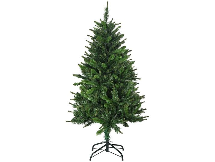 HOMCOM Sapin de Noël artificiel 120 cm avec 310 branches\, support en acier\, arbre de Noël artificiel avec socle pliable en acier\, vert