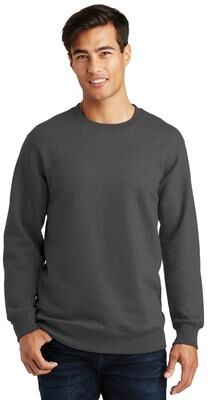 Port & Company PC850 Fan Favorite Fleece Crewneck Sweatshirt in Charcoal size 3XL   Cotton