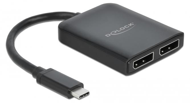 Delock USB Type-C splitter voor 2 x DisplayPort MST / VXP (DP Alt Mode)