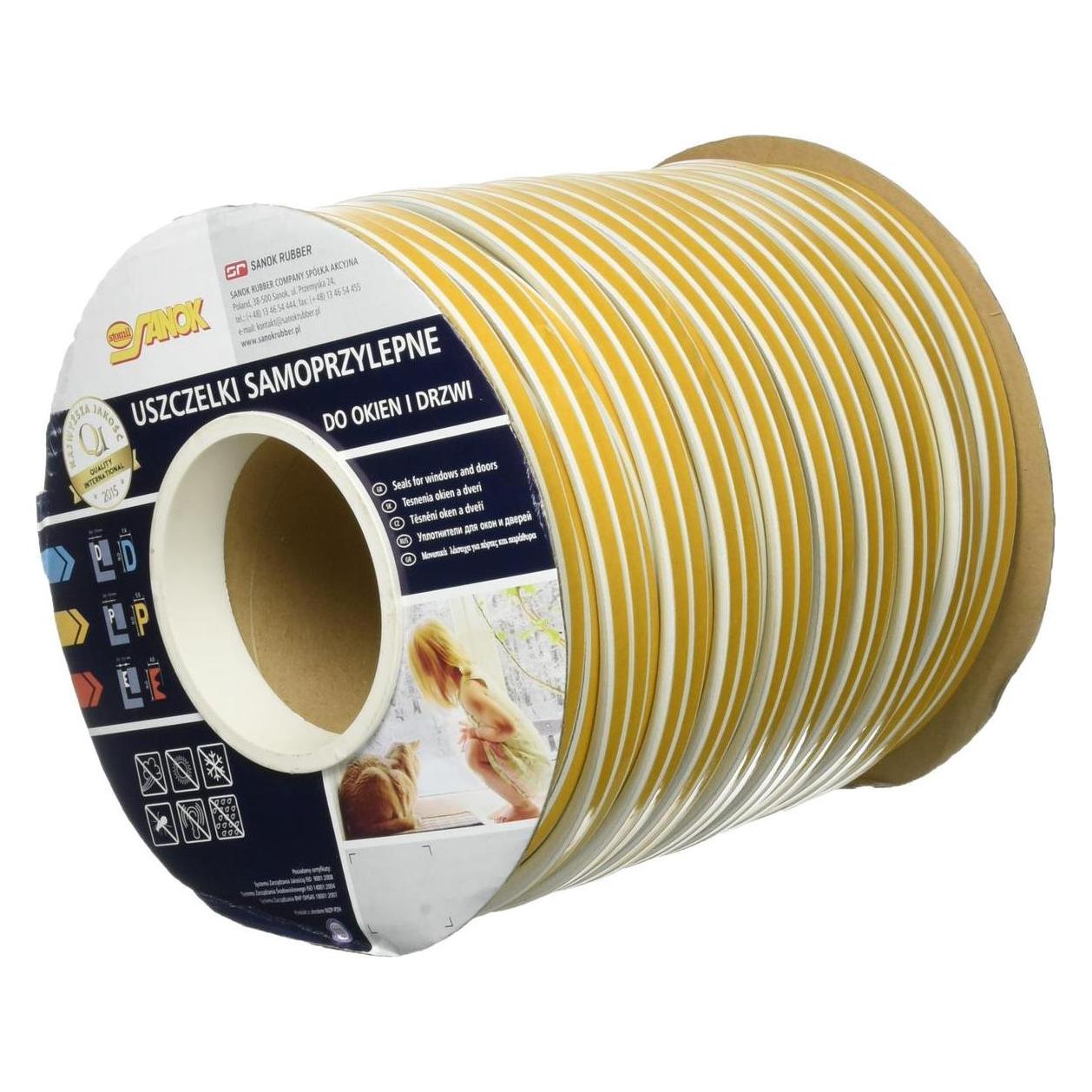 Stomil Sanok 1m D 9mm x 7,5mm Weiss Fensterdichtung Türdichtung EPDM (SADSDS-00132-100)