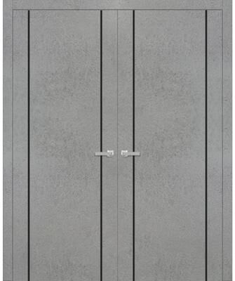 SARTODOORS Planum 0017 Concrete Wood Interior Swing Door