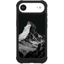 Nivocase Hülle für Apple iPhone Air Stossfeste Handyhülle NIVOmax Case Schwarz Alpspitze Berg Schnee (Apple iPhone Air), Smartphone Hülle, Schwarz