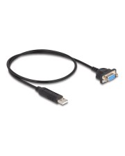 Delock USB 2.0 zu Seriell RS-232 Adapter mit kompaktem seriellen Steckergehäuse 50 cm (66453)