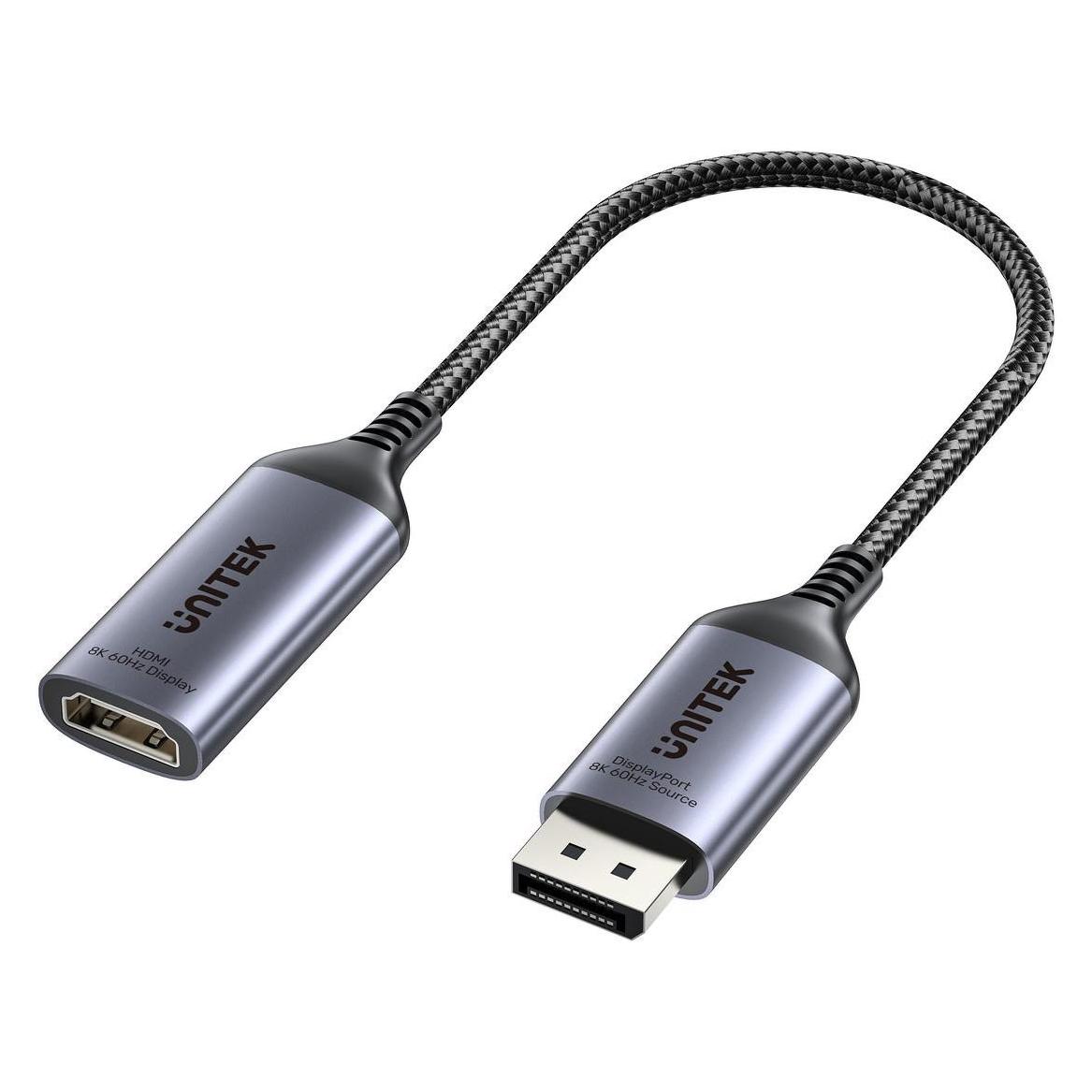 Unitek Adapter from DisplayPort 14 to HDMI 21, 8K60Hz (DisplayPort, HDMI) (V1611A01)