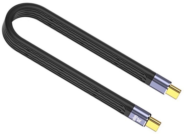 INF USB4.0 Type-C-zu-Type-C-Kabel, 20Gbps, 100W PD-Schnellladen und 4K 60Hz-Videoausgabe, 22cm