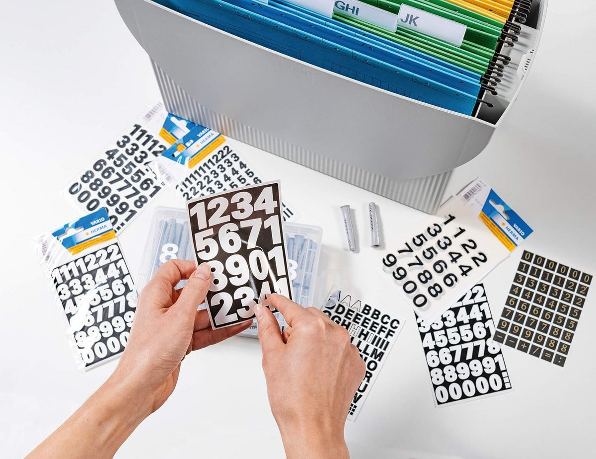 Weerbestendige zelfklevende letterstickers A - Z, 240 etiketten, 5 mm, 2 vellen
