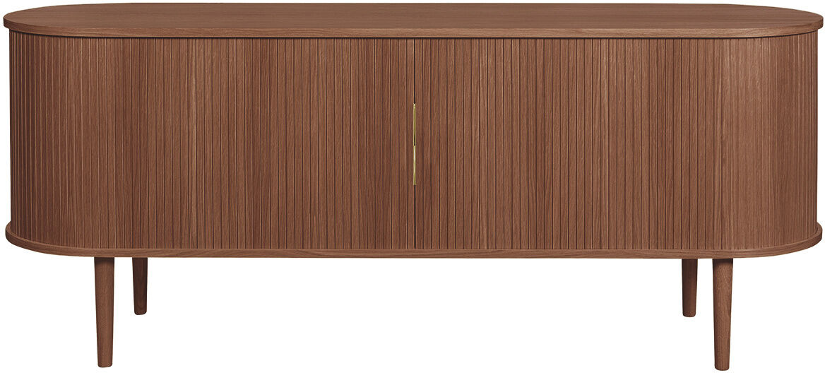Miliboo Buffet vintage en bois foncé noyer 2 portes coulissantes L160 cm EPIC