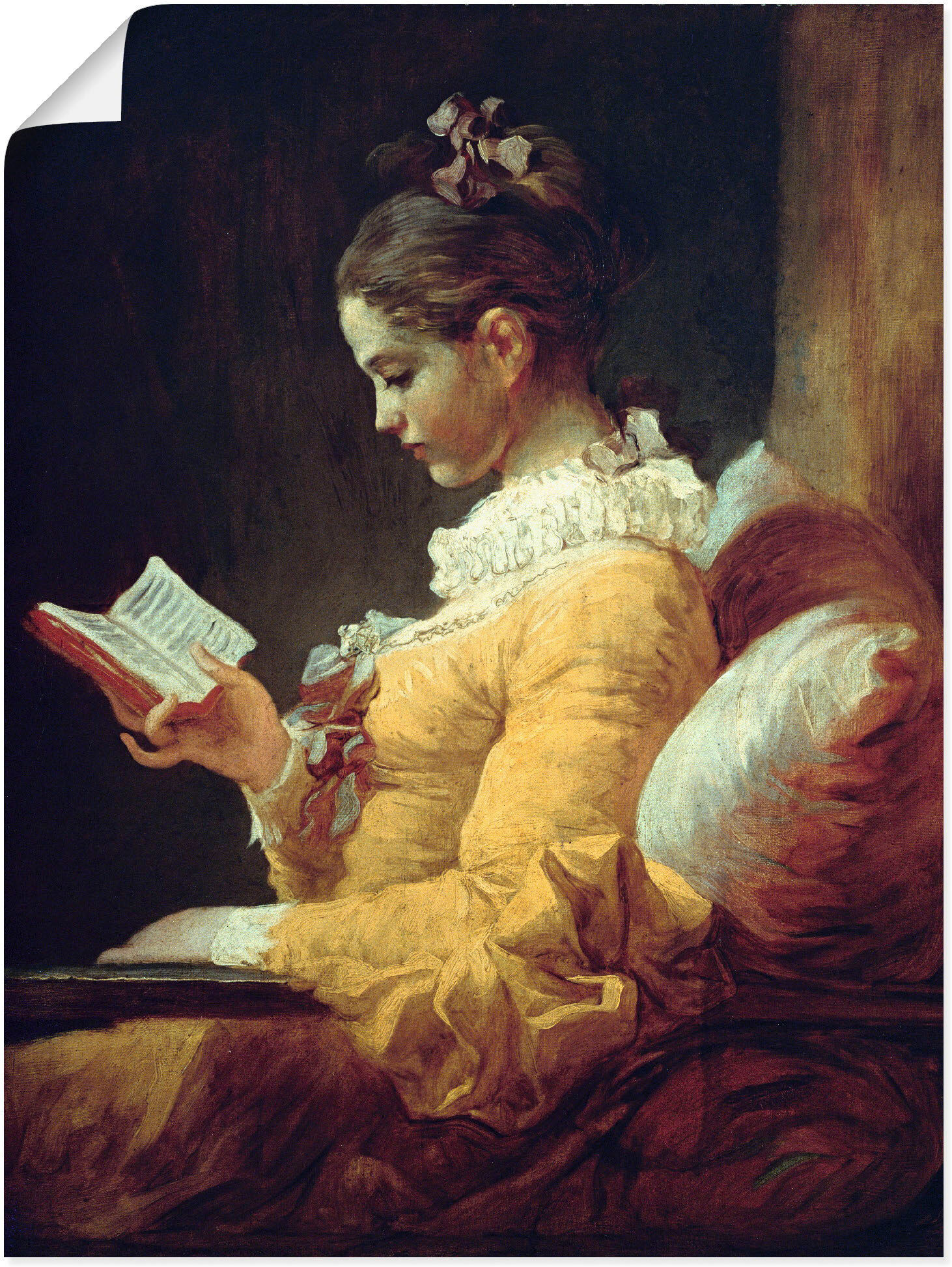 Artland "Lesendes Mädchen. Um 1776" Frau 1 Stk. tlg. als Leinwandbild, Poster in verschied. Größen