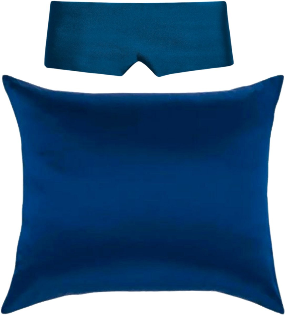 Silk Heaven Perfect Sleep Set Deep Ocean - Kussensloop en Slaapmasker - 50x70 cm