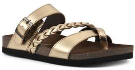 Women's White Mountain Hazy Sandals by White Mountain in Antique Gold Leather (Size 9 M)