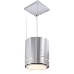 Tron Ambience Inselabzugshaube Ø38cm Umluft 540m3/h LED Edelstahl Edelstahl gebürstet