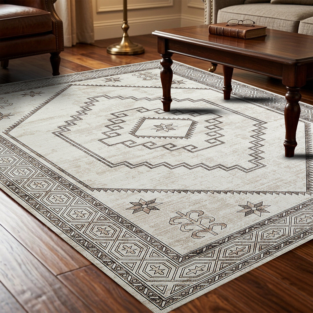 East Urban Home Cashmere Machine Tufted Area Rug ( Low-Pile Traditional) RADIANT Rectangle 200 x 290 cm