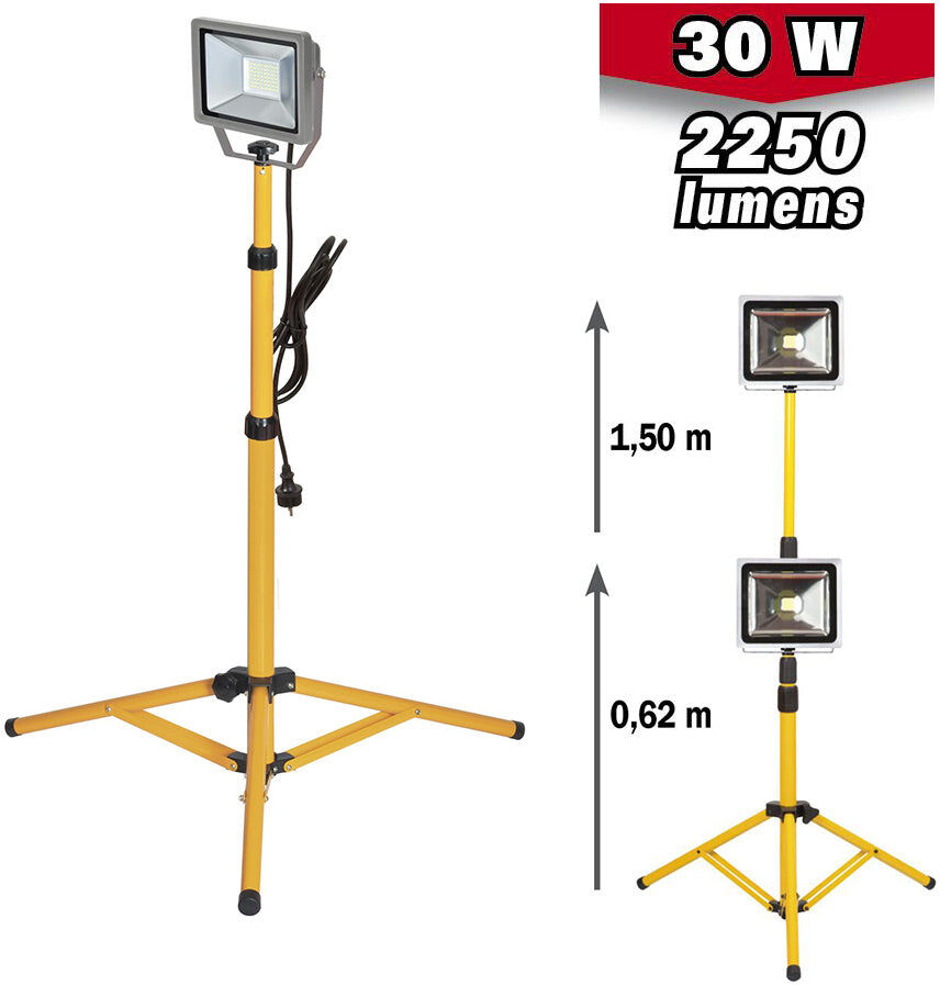 Ribimex Proiettore su treppiede da cantiere 30W PRSPOT32TTP 220V