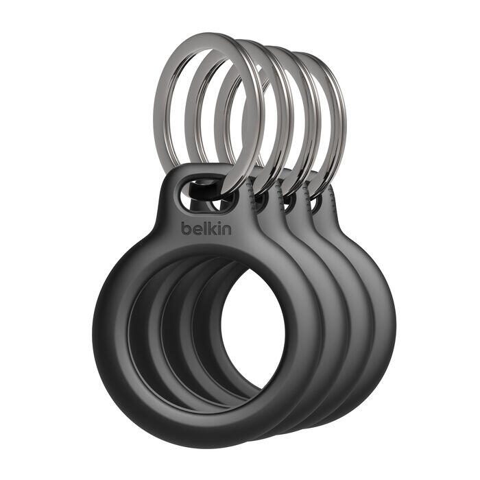 Belkin Secure Holder mit Schlüsselanhänger für AirTag (4er Pack), schwarz MSC001btBK