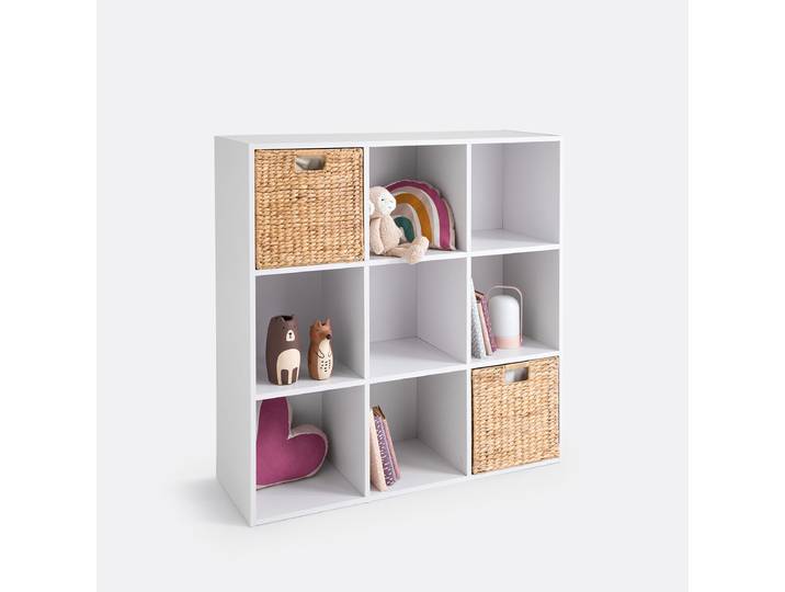 LA REDOUTE Meuble de rangement 9 cases, Diny Blanc