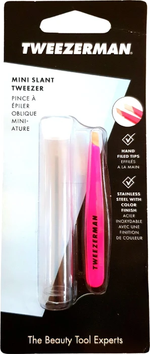 Tweezerman Mini Slant Tweezer Neon Pink