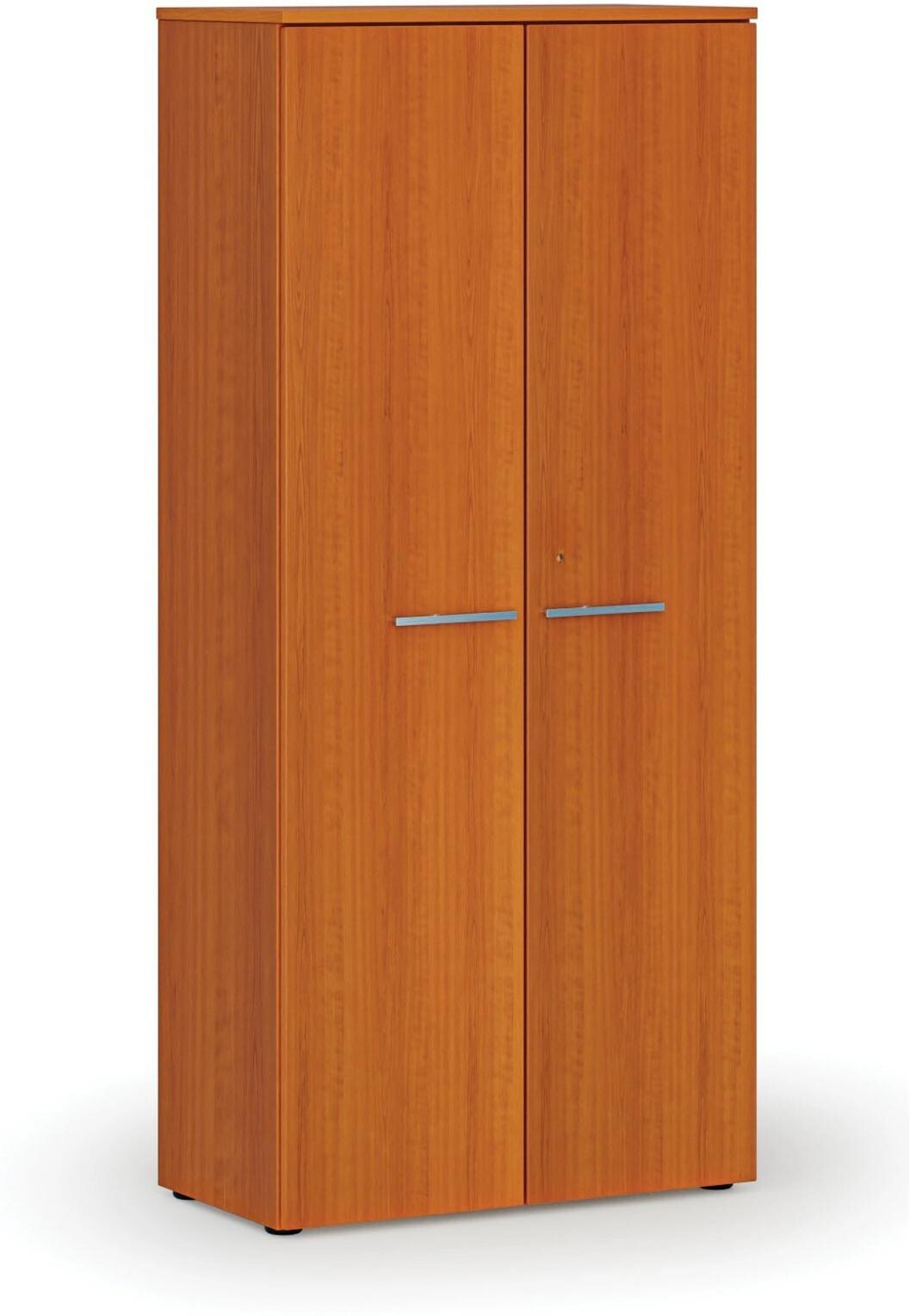 B2B Partner Garderobenschrank mit Auszug PRIMO WOOD, 800 x 420 x 1781 mm, Kirsche