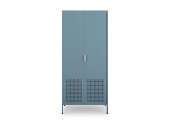 Drawer Armoire 2 portes en métal H180cm- ADEL Bleu Glacier