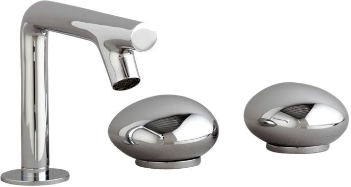 VitrA Istanbul Waschtisch-Zweigriffarmatur A41807 Ausladung 130mm, Dreilochmontage, chrom