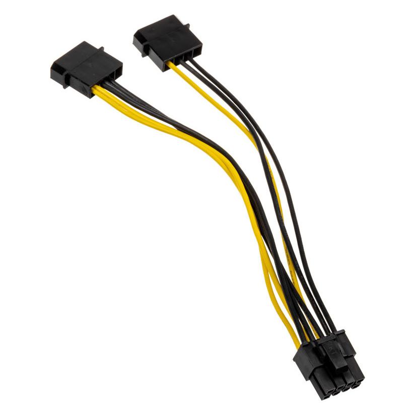 Akasa Stromadapter 4-Pol Molex an PCIe (15 cm, PCIe) (AK-CBPW20-15)