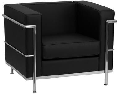 Flash Furniture Contemporary LeatherSoft Chair with Double Bar Encasing Frame