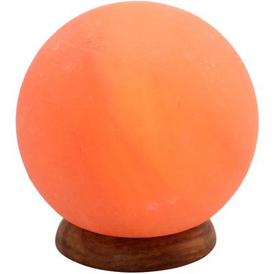 WAGNER LIFE DESIGN Salzkristall-Tischlampe "Planet", orange, H: 16cm, 1 Stk., Leuchten, Handgefertigt aus Salzkristall - jeder Stein ein Unikat, ca.1,9 kg