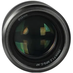 Sirui Sniper 56mm F1.2 APSC Auto-Focus Lens (Fuji X-Mount, Black, Carbon Fiber) (Fujifilm X, APS-C / DX), Objektiv, Schwarz