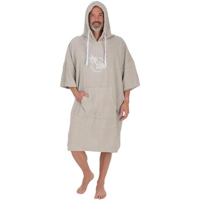 Badeponcho WEWO FASHION "3030_uni", beige, L:110cm, Frottier, Hausmäntel, Oversize