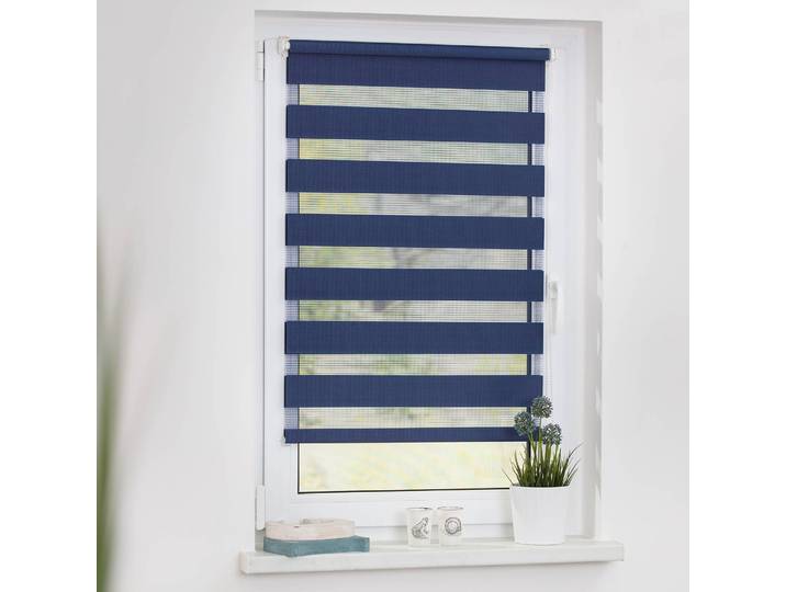 Duo-Rollo Klemmfix III 80 x 200cm Blau/Blau