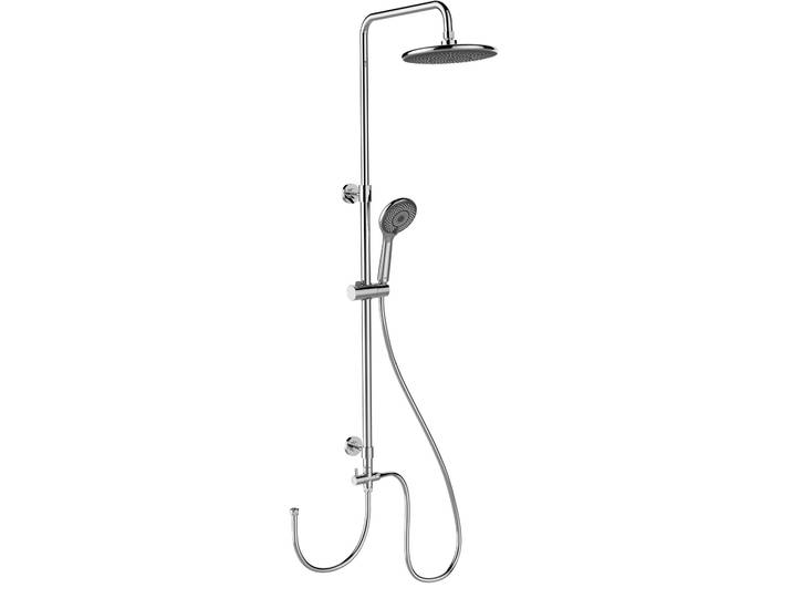 Duschsystem WENKO Watersaving , silber (silberfarben), Edelstahl, Brausegarnituren, Duschsystem, Chrome, höhenverstellbare Duschstange von 75-120cm