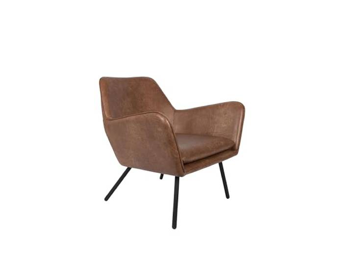 Felis Lifestyle Bon Loungesessel, Lederimitat, Braun, 76 x 80 x 78 cm