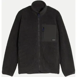 Relaxed-Fit Teddy-Jacke Grau XL