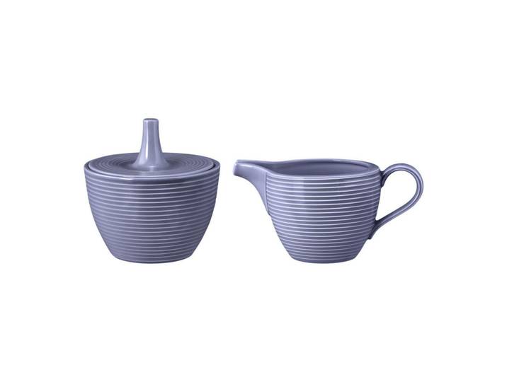 Seltmann Weiden Milch & Zucker SET Beat Color Glaze Fliederblau, Violett, Keramik, Rund, 2 cm, Küchenzubehör, Vorratsbehälter, Zuckerdosen