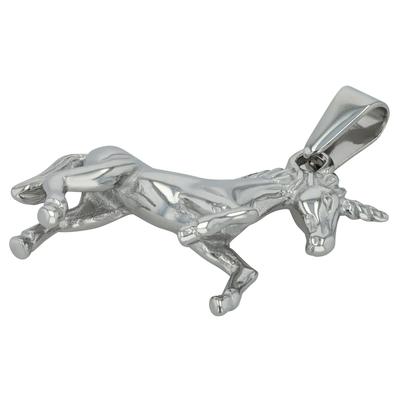 Kettenanhänger ADELIA´S "Anhänger – Einhorn Anhänger aus Edelstahl", silber, Schmuckanhänger, Mädchen, Edelstahl, Kettenanhänger, Perfekt als Geschenk zum Valentinstag