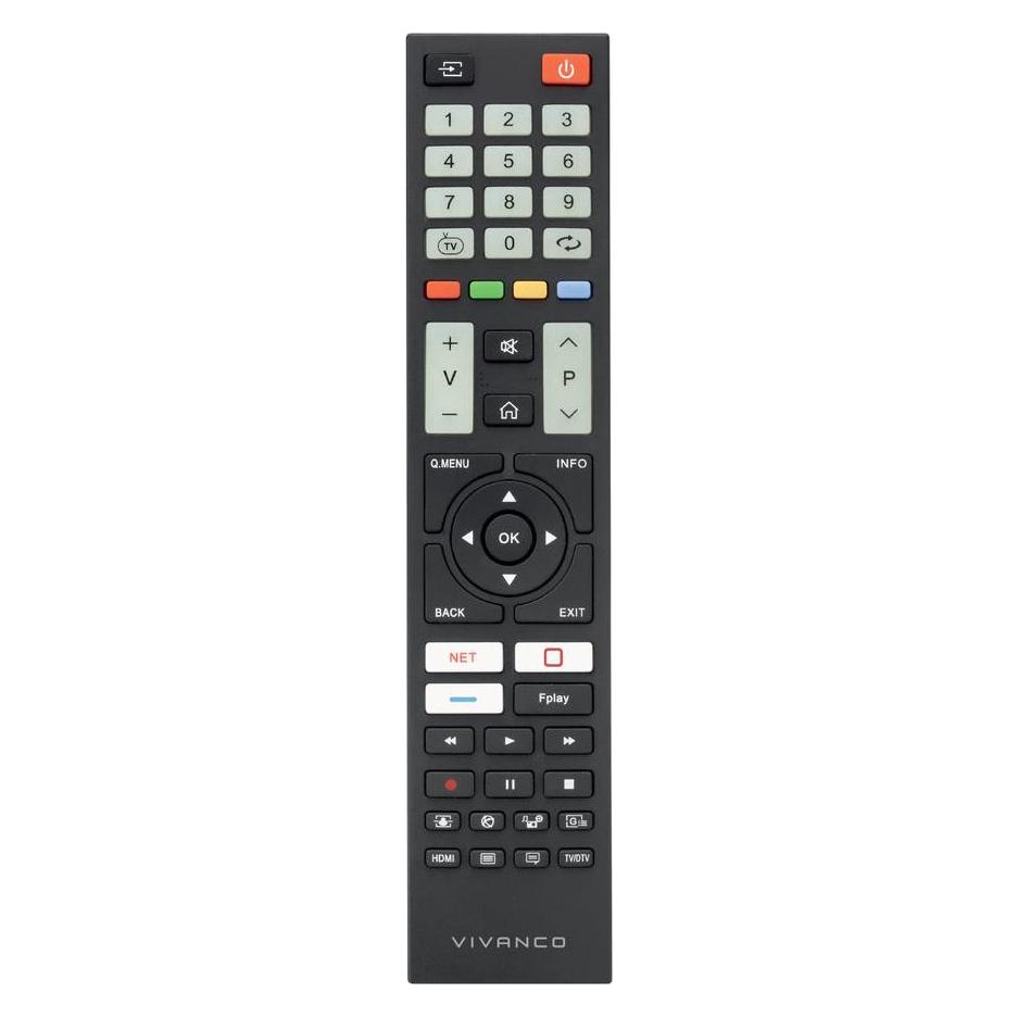 Vivanco Ersatz-Fernbedienung für Telefunken, Vestel TV (Universal Fernbedienung, Infrarot) (VVREMOTETELEFUNK)